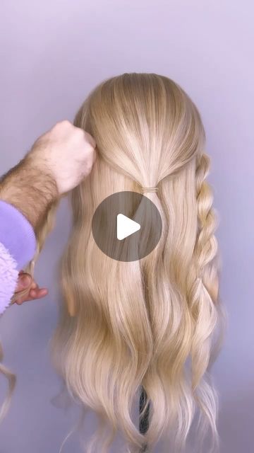 Homecoming Hairstyles Half Up Half Down Tutorials Easy, Curly Hair Partial Updo, Homecoming Hairstyles 2024, Twisted Half Up Half Down Tutorials, Bridal Hair Half Up Tutorial, Half Up Half Down Wedding Hair Diy, Half Up Girls Hairstyles, Easy Fun Hairstyles For Long Hair, Half Up Wedding Hair Tutorial