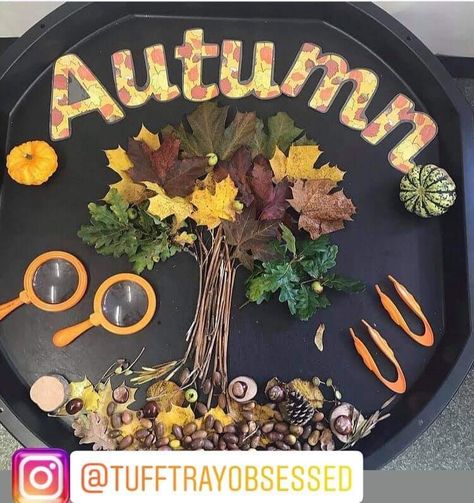 Autumn Eyfs Activities, Autumn Eyfs, Tuff Tray Ideas Toddlers, Diy Busy Board, Hearts Paper Crafts, Preschool Garden, Tuff Spot, Autumn Invitations, Eyfs Activities