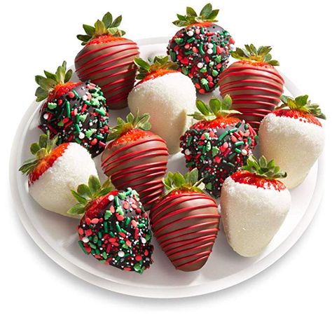 Christmas Dipped Strawberries, Christmas Strawberry, Chocolate Covered Strawberry Recipe, Chocolate Covered Strawberries Bouquet, Xmas Treats, Strawberry Gifts, Chocolate Covered Fruit, Chocolate Covered Treats, Fruit Arrangements