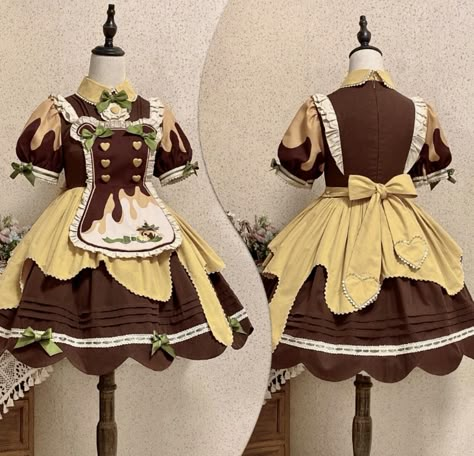 Honey Bear, Maid Outfit, Kawaii Dress, Poses References, Really Cute Outfits, Kawaii Clothes, Fancy Outfits, Fantasy Clothing, Lolita Dress