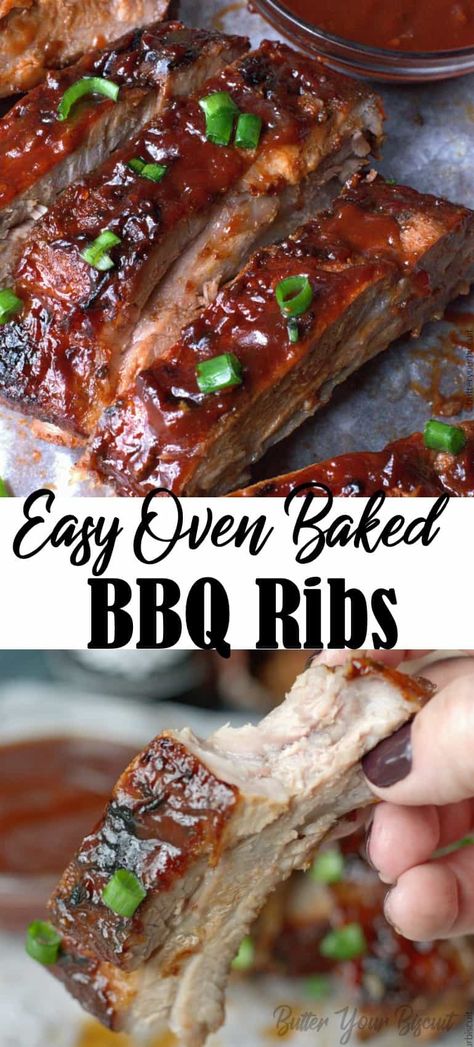 Oven Baked Bbq Ribs, Baked Ribs Recipe, Baked Bbq Ribs, Ribs In Oven, Oven Baked Ribs, Bbq Pork Ribs, Baked Ribs, Pork Rib Recipes, Ribs Recipe