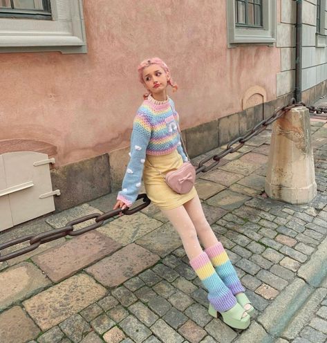 mikan.mandarin Whimsical Clothing Aesthetic, Preppy Pastel Outfits, Mikan Mandarin Outfits, Pink Kawaii Outfits Aesthetic, Edgy Pastel Outfits, Danish Pastel Outfits, Yume Kawaii Fashion, Pastel Outfits Aesthetic, Mikan Mandarin