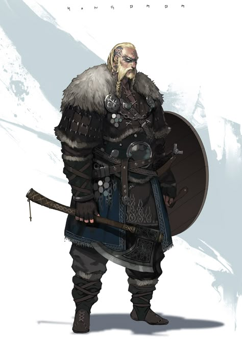 Norse Warrior Art, Viking Character Art, Viking Concept Art, Dnd Viking, Viking Dnd, Viking Character Design, Viking Armour, Viking Warrior Men, Viking Character