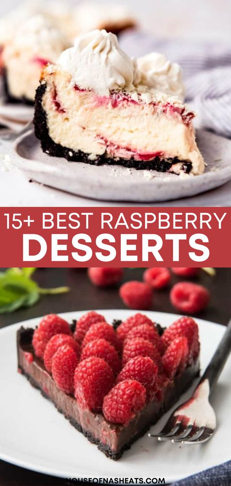 Raspberry Apple Pie, Raspberry Christmas Desserts, Fresh Raspberry Desserts Easy Recipes, Rasberry Desert, Red Raspberry Recipes, Raspberry Chocolate Desserts, Raspberry Fluff, Raspberry Tart, Easy Raspberry Desserts