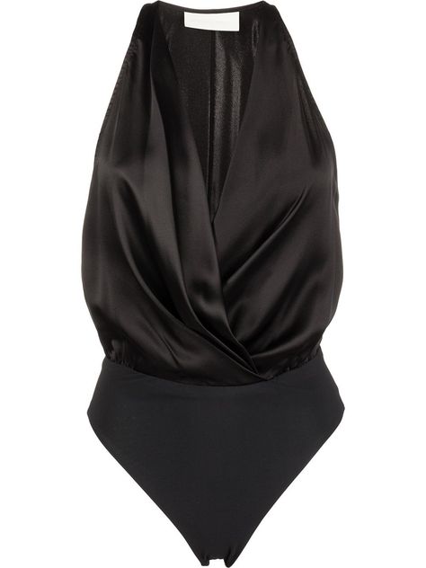 Michelle Mason halterneck silk bodysuit Silk Bodysuit, Outing Outfit, Michelle Mason, Bodysuit Designs, Modesty Fashion, Body Suit Outfits, Just A Reminder, Complete Outfits, Black Bodysuit