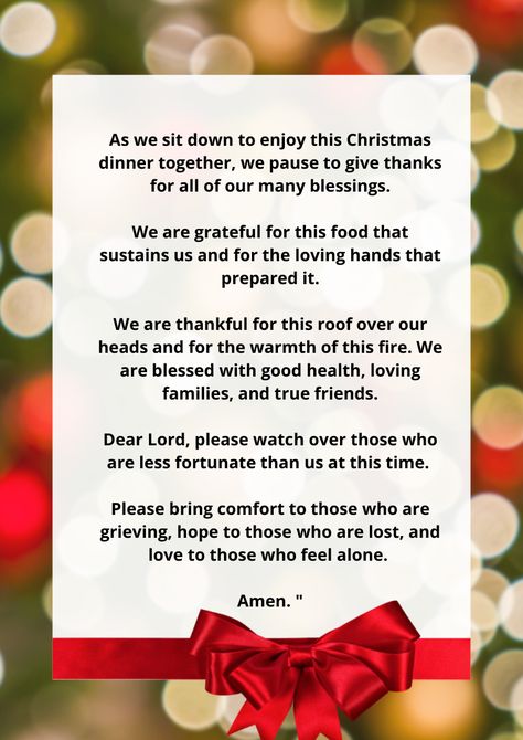 Christmas Dinner Prayer Families, Christmas Prayers For Dinner, Christmas Prayer For Family, Prayer For Christmas, Christmas Dinner Prayer, Food Prayer, Dinner Prayer, Family Christmas Dinner, Best Group Halloween Costumes