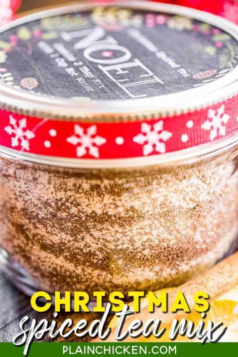 Christmas Spiced Tea Recipe, Spice And Tea Exchange Recipes, Christmas Tea Mix Recipe, Russian Spiced Tea Recipe, Spiced Tea Mix With Tang, Apple Cider Mix In A Jar, Instant Russian Tea Mix Recipe, Spiced Tea Recipe With Tang, Spiced Tea Mix Recipe