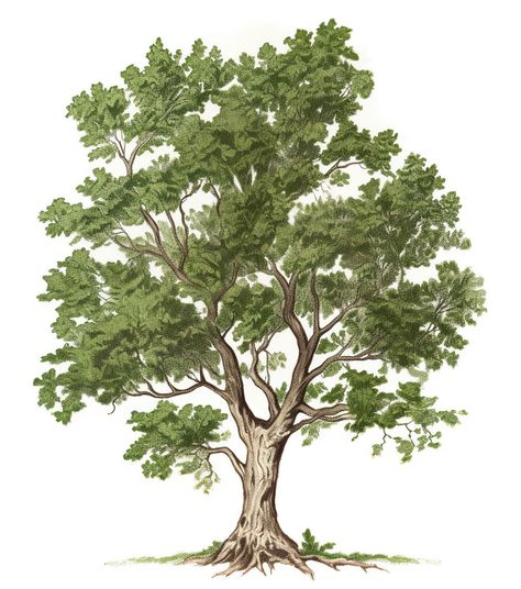 Oak Tree Drawings, Trees Images, Geometric Shapes Drawing, Oak Tree Tattoo, Tree Doodle, The Graphics Fairy, Tree Mural, Clip Art Pictures, Tree Sketches