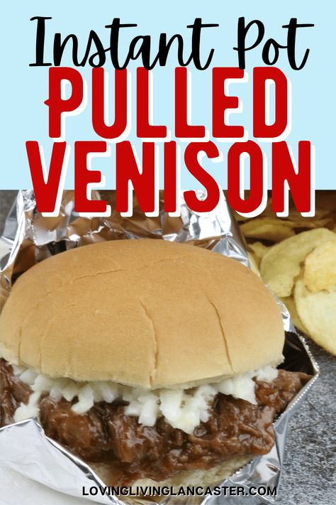 Pulled Venison Instant Pot, Instant Pot Venison Roast, Pulled Venison, Smokey Bbq Sauce, Venison Tenderloin Recipes, Sirloin Roast Recipes, Venison Tenderloin, Bbq Sauce Ingredients, Venison Roast