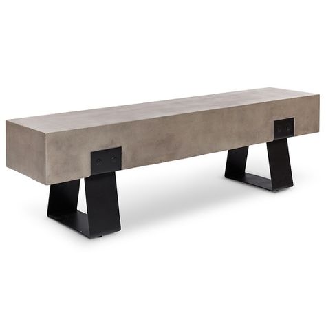 Shop | Urbia Imports Industrial Bench, Stainless Steel Bench, Concrete Bench, Modern Bench, Reinforced Concrete, Mud Room, Outdoor Bench, Furniture Outlet Stores, Furniture Covers