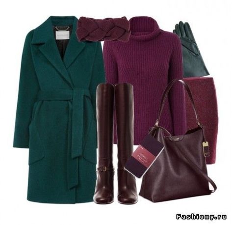 Deep Winter Palette Outfits, Autumn Color Palette Fashion, Colour Combinations Fashion, Color Combinations For Clothes, Deep Winter, Purple Outfits, Rock Punk, Green Coat, Summer Winter