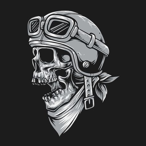 Helmet Vector, Biker Tattoo, Skull Motorcycle, Helmet Tattoo, Retro Helmet, Motorcycle Vintage, Biker Tattoos, Vest Patches, Motor Bike