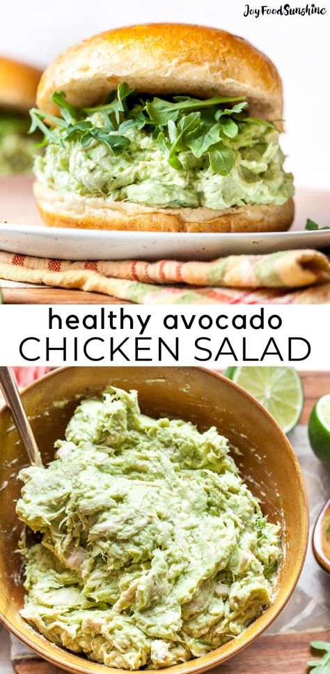 Chicken Salad No Mayo, Use Leftover Chicken, Avocado Chicken Salad Recipe, Greek Yogurt Chicken Salad, Yogurt Chicken Salad, Healthy Avocado, Healty Dinner, Avocado Chicken, Healthy Greek Yogurt