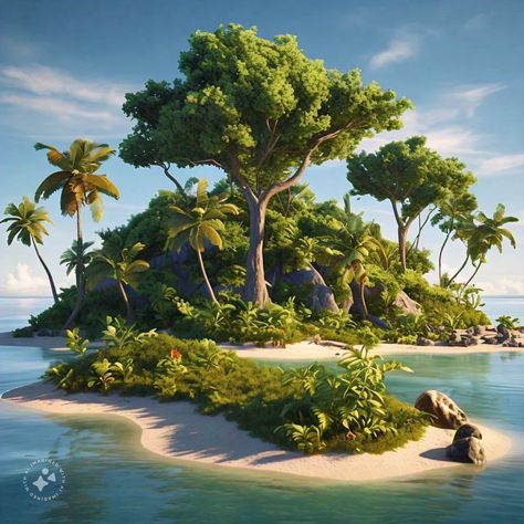 Tropical Island Concept Art, Island Concept Art, Tropical Island, Tropical Islands, Concept Art, Art