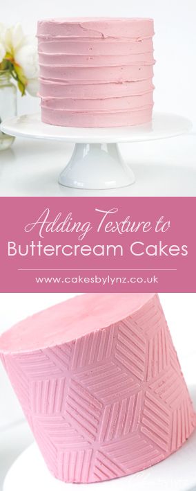 Adding Texture onto Buttercream Cakes - Rustic buttercream, texture comb & buttercream stencils Textured Cake Ideas, Side Of Cake Decorating, Frosted Cake Designs, Cake Texture Techniques, Buttercream Cake Borders, How To Make Lines On A Cake, Textured Buttercream Cake Designs, Textured Cake Design, Side Cake Designs