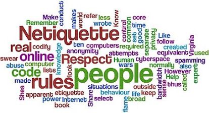 The word netiquette is the combination of “net” and “etiquette”, which essentially means online etiquette. It contains rules that help… Netiquette Poster, Online Etiquette, Social Media Etiquette, Library Posters, Building A Community, Digital Citizenship, Internet Safety, Learning Technology, Self Determination