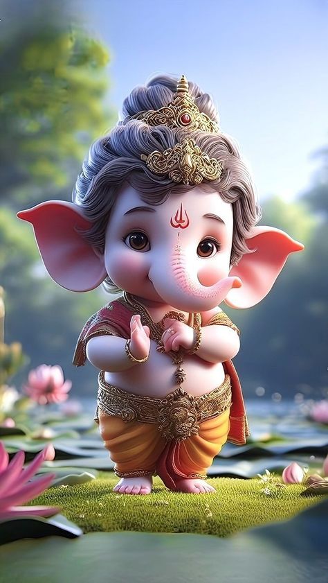 Ganesha Art Illustration, Photos Of Ganesha, Ganpati Bappa Wallpapers, Ganpati Bappa Photo, Ganesh Art Paintings, Baby Ganesha, Ganesh Wallpaper, Cute Mobile Wallpapers, Ganesh Photo