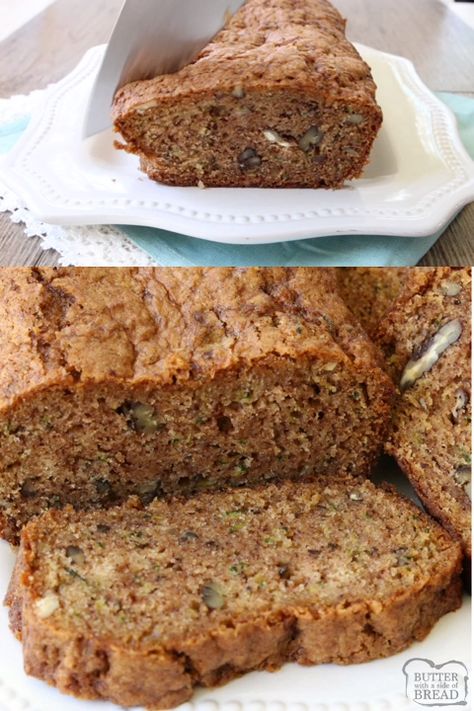 Zucchini Bread Easy, Bread Pictures, Pumpkin Bread Starbucks Copycat, Zucchini Bread Muffins, Easy Zucchini Bread Recipes, Moist Zucchini Bread, Puree Recipes, Zucchini Recipes Dessert, Easy Zucchini Bread