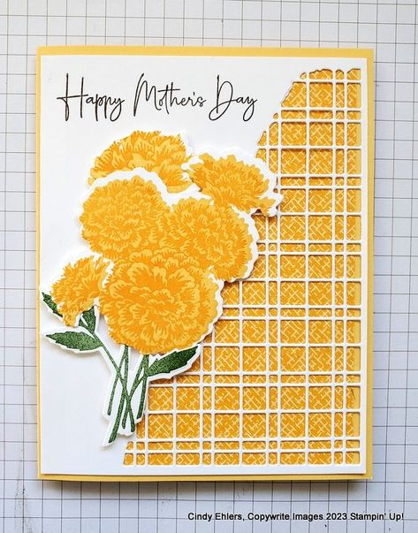 Marigold Moments, Greeting Card Inspiration, Marigold Flower, Flower Patch, Flower Stamp, Facebook Live, Stamping Up Cards, Mothers Day Cards, Stamping Up