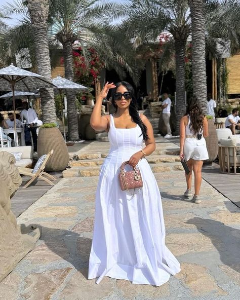 All Posts • Instagram White Beach Dress Outfit, White Beach Outfits Women, Dubai Poses, White Vacation Outfit, Beach Wear For Ladies, Zanzibar Outfit Ideas, Coastal Fits, Dubai Fits, Vacation Baddie