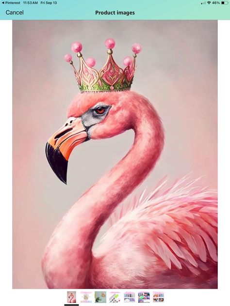 Flamingo Art Painting, Flamingo With Crown, Fabulous Aesthetic, Flamingo Diy, Trending Artwork, Flamingo Artwork, Oil Painting Artwork, Flamingo Pictures, Trend Aesthetic