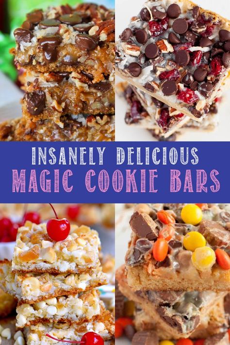 Magic Cookie Bars Eagle Brand, Bar Cookies Recipes, Bars And Squares, Magic Cookie Bar Recipe, Fried Recipes, Homemade Cereal, Easy Bar, Awesome Desserts, Creative Dessert Recipes