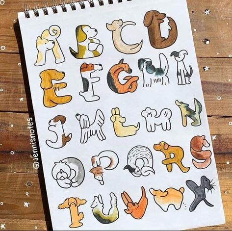 Cute Letter Doodles, Dog Font, Cute Fonts Alphabet, Alphabet Graffiti, Hand Lettering Alphabet Fonts, Alphabet Drawing, Magic Runes, Lettering Styles Alphabet, Lettering Guide