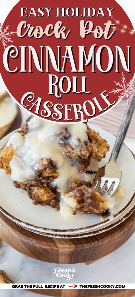 Crockpot Apple Cinnamon Rolls With Heavy Cream, Crock Pot Cinnamon Rolls, Cinnamon Rolls In Crockpot, Cinnamon Roll Crockpot, Dessert In Crock Pot Easy Recipes, Crockpot Cinnamon Roll Casserole, Slow Cooker Cinnamon Roll Casserole, Crock Pot Cinnamon Roll Casserole, Cinnamon Roll Casserole Crockpot