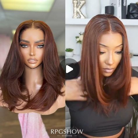 RPGSHOW.COM | Get ready to slay the Fall season with this gorgeous Auburn brown wig from RPGshow! Perfect for all your festive gatherings. 😍Wig code is... | Instagram Ginger Brown Lace Front Wigs, Cajun Spice Wig, Reddish Brown Wigs, Reddish Brown Wig, Chestnut Brown Lace Front Wig, Wig Shop, Auburn Brown, Brown Wig, Auburn