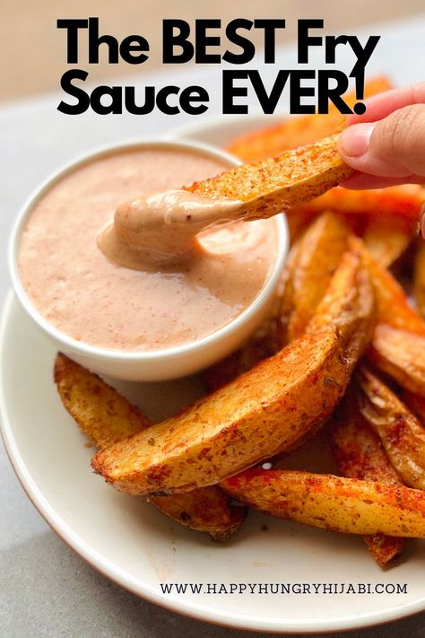 Dunk your fries and potato wedges in this delicious sauce! #sauce #frysauce #easyrecipe #frenchfries #potatowedges Best Fry Sauce, Peaches Salad, Sweet Potato Fries Dipping Sauce, Grilled Fruit Dessert, Grill Pineapple, Grilled Potato Recipes, Grilled Fruit Recipes, French Fry Sauce, Grilled Pineapple Recipe