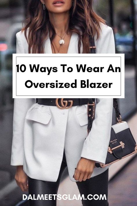 Have an oversized blazer? Here are stylish ways to wear it for all occassion | Oversized Blazer | Oversized Blazer Outfits | Blazer Outfits | Casual Blazer Outfits | Oversized Blazer Work Outfit | Oversized Blazer Street Style #oversizedblazer #oversizedblazeroutfits Styling Oversized Blazer For Work, Black Oversized Blazer Outfits For Women, Oversized Camel Blazer Outfit, Over Size Blazer Outfits For Women, Friday Work Outfits Women, How To Style Oversized Blazer Women, Oversized Blazer Work Outfit, Oversized Suit Jacket Outfit, Styling An Oversized Blazer