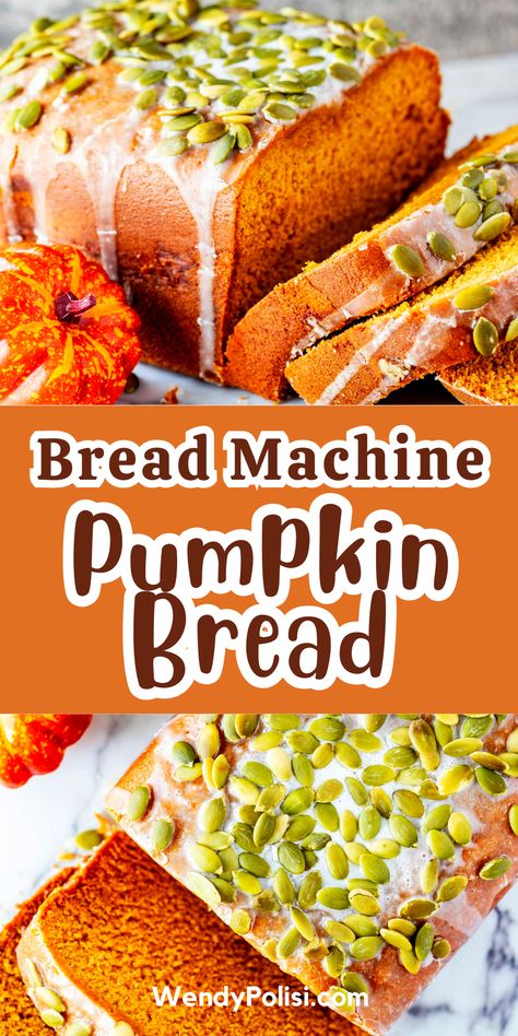 It's that time of year again when the leaves start to turn orange and yellow, the weather starts to cool down, and pumpkin spices start filling up the grocery stores. This bread machine pumpkin bread is the easiest - and one of the most delicious - ways I know to get your pumpkin fix in. Breadmaker Pumpkin Bread, Pumpkin Loaf Bread Machine, Pumpkin Bread Recipe Breadmaker, Honey Bread Machine Recipes, Bread Maker Pumpkin Bread, Bread Machine Pumpkin Bread Recipes, Pumpkin Spice Bread Machine Recipe, Pumpkin Bread Machine Recipes, Bread Machine Pumpkin Bread