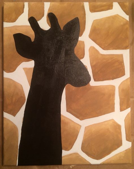 Giraffe canvas painting silhouette Canvas Painting Silhouette, Canvas Painting Ideas Animals, Giraffe Painting Easy, Easy Giraffe Painting, Giraffe Canvas Painting, Painting Silhouette, Animal Canvas Paintings, Giraffe Painting, Silhouette Canvas