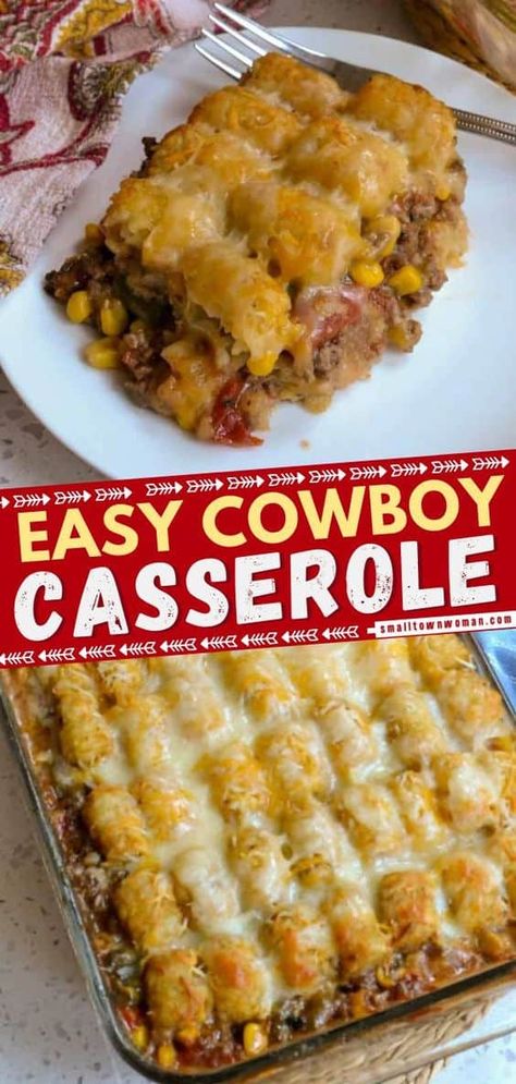 Frito Cowboy Cornbread Casserole, Tater Tot Cowboy Casserole, Cowboy Tater Tot Casserole Ground Beef, Texas Casserole Ground Beef, Fritos Cowboy Cornbread Casserole, Ohio Recipes Comfort Foods, Easy Cowboy Casserole Recipe, Pioneer Woman Cowboy Casserole, Cowboy Casserole Tater Tots