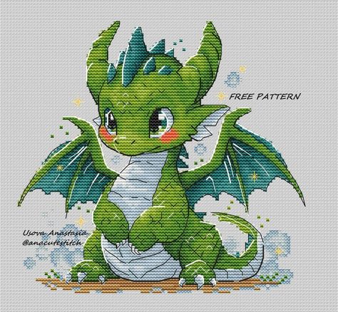 🌿 Cross Stitch Patterns and KITS🌿 (@anacutestitch) • Photos et vidéos Instagram Cross Stitch Tips, Cross Stitch Patterns Free Disney, Christmas Cross Stitch Patterns Free, Free Cross Stitch Pattern, Pokemon Cross Stitch, Magic Dragon, Free Cross Stitch Patterns, Unique Cross Stitch, Christian Cross Stitch