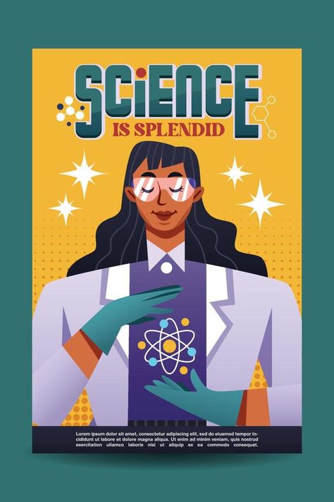 International Day Of Women In Science Poster Design Stem Poster Design, Science Poster Design, Stem Poster, International Day Of Women, Stem Posters, Poster Women, Poster Science, Women In Science, Students Day