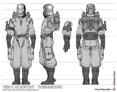 Turnaround Sheet, Characters Sheet, Engineer Clothes, 3d Reference, Armor Drawing, Character Turnaround, Character Model Sheet, Punk Art, Model Sheet