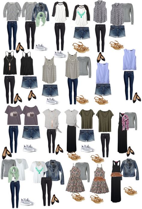 Packing For 2 Weeks, 2 Weeks In Europe, European Travel Outfit, Europe Travel Outfits, Packing For Europe, Travel Capsule, Travel Capsule Wardrobe, Travel Outfit Summer, Vacation Packing