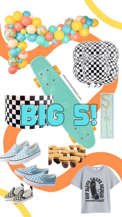 Skater Party Ideas, Skate Board Birthday Party, Skater Themed Party, Skater Birthday, Skater Birthday Party Ideas, Scooter Birthday Party, Skateboard First Birthday, 5 Is A Vibe Birthday Party Boy, Skateboard Party Ideas