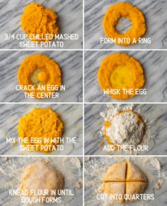 Homemade Sweet Potato Gnocchi Recipe - Grain Free + Paleo Option! Sweet Potato Gnocchi Recipe, Eggs And Sweet Potato, Gnocchi Recipes Homemade, Cooking Vegetables, Gnocchi Recipe, Sweet Potato Gnocchi, Potato Pasta, Homemade Gnocchi, Potato Gnocchi