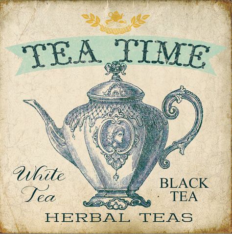 Tee Kunst, Vintage Tea Time, Etiquette Vintage, Cuppa Tea, Oolong Tea, Tea Art, My Cup Of Tea, Love Vintage, Vintage Printables