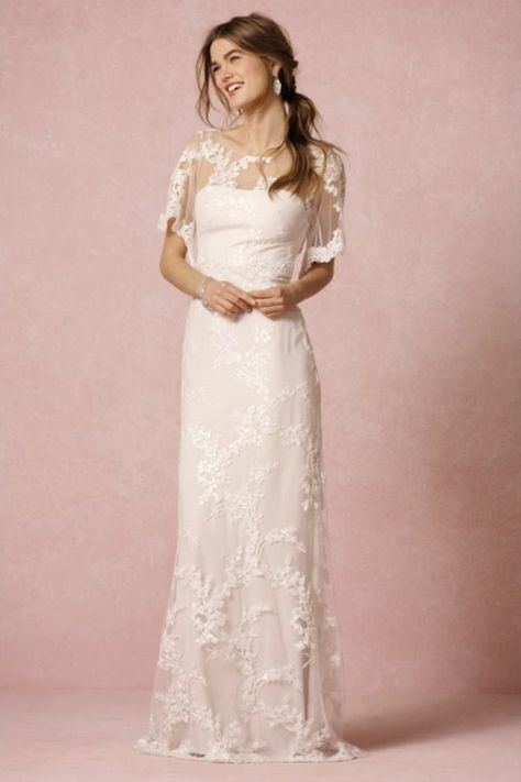 Estella Gown from BHLDN Short Sleeve Bridal Gown, Marchesa Wedding Dress, Bhldn Wedding, Cheap Gowns, Beach Wedding Gown, Anthropologie Wedding, A Wedding Dress, Brides Wedding Dress, Vestidos Vintage