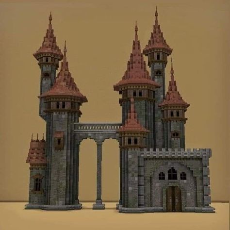 Minecraft Houses Castle, Minecraft Medieval Buildings, Themed Houses, Minecraft Castle Designs, Alien Romulus, Cute Minecraft, Minecraft Statues, Minecraft Structures, Bangunan Minecraft