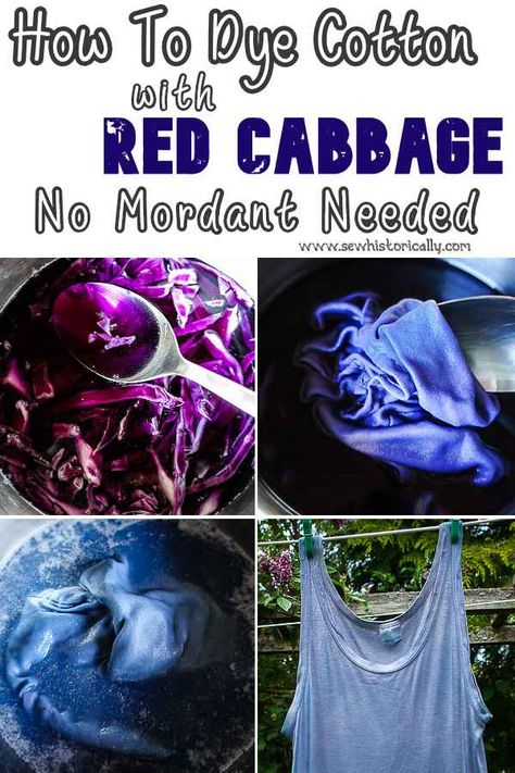 I’ve written up a follow-up to my tutorial on how to dye cotton blue with red cabbage because it’s one of the most popular posts on my blog! 😀 Related: How To Dye Blue With Red Cabbage (DIY Iron Mordant) This is a little different to my first tutorial because here I’m extracting the red … Continue reading How To Dye Cotton Blue With Red Cabbage (No Mordant) → Cabbage Dye Fabric, Red Cabbage Dye, Natural Clothing Dye, Natural Blue Dye, How To Dye Clothes, Dye Cotton Fabric, Eco Dyeing Fabric, Natural Dyeing Techniques, Diy Tie Dye Techniques