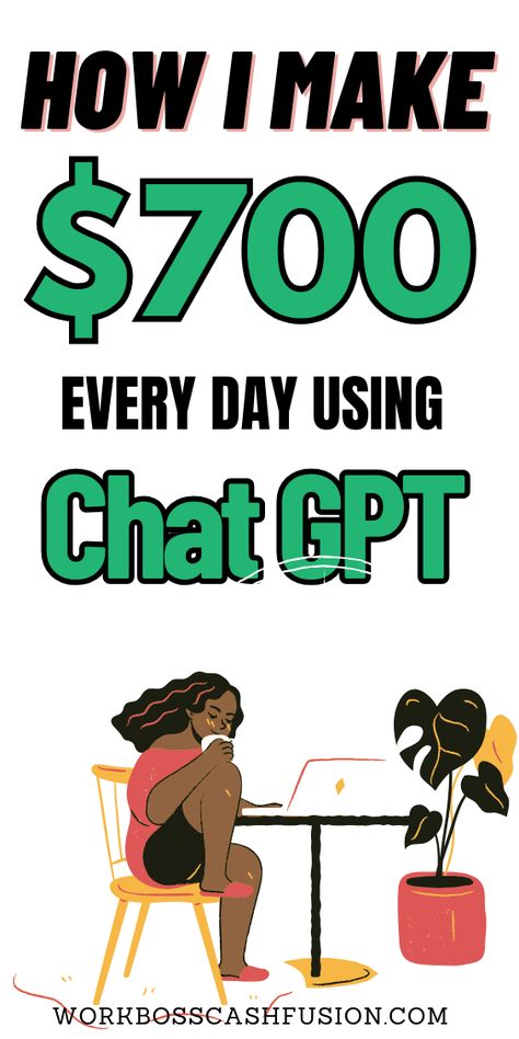 Want to make money online with ChatGPT? You could earn up to $700 a day from home, and I’m here to show you how. In this post, I’ll explain how to use ChatGPT as a side hustle to create passive income. You’ll get simple tips and strategies to start making money with this powerful AI tool. Whether you want to boost your earnings or find a new way to make money from home, this guide will help you get started. Let’s turn ChatGPT into your money-making machine! Change Career, Wfh Jobs, Earn Extra Money Online, Work From Home Careers, Easy Money Online, Ways To Get Money, Money Saving Strategies, Money Making Jobs, Quick Cash