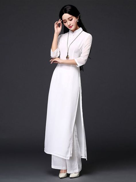 Ao Dai Vietnamese, Moda China, Chinese Fancy Dress, Asian Style Dress, Chinese Clothes, Chinese Style Dress, Dress Traditional, Vietnamese Dress, Kurti Designs Party Wear