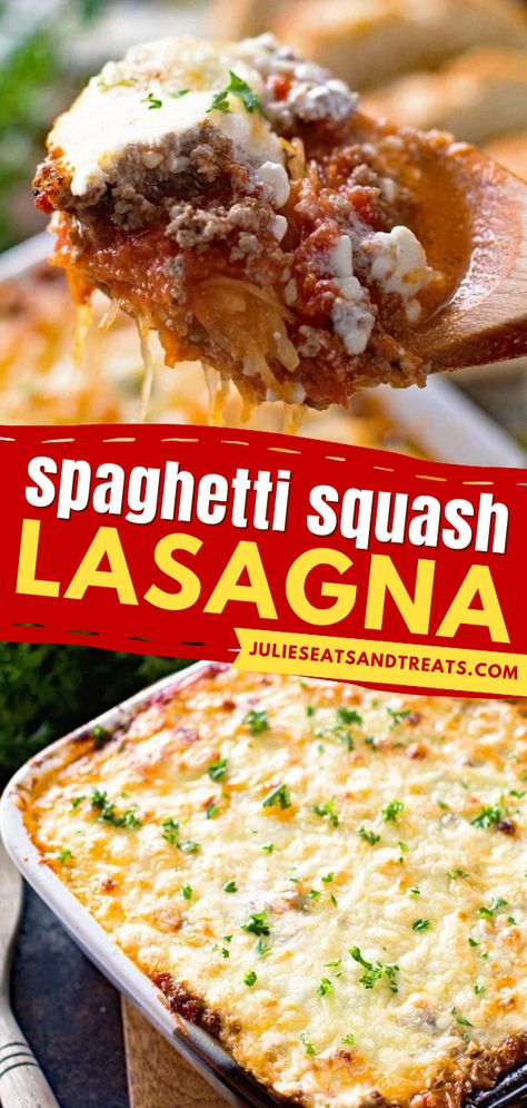 Out of healthy food ideas? This Spaghetti Squash Lasagna is a great low-carb recipe that still gives you all the flavor of lasagna. It’s a hit with the family and leaves you feeling good! Pin this healthy dinner recipe! Low Calorie Spaghetti, Spaghetti Squash Spaghetti, Spaghetti Squash Recipes Healthy, Easy Spaghetti Squash, Spaghetti Squash Recipes Easy, Squash Spaghetti, Delicious Lasagna, Healthy Lasagna, Spaghetti Squash Lasagna