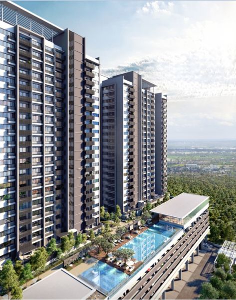 Residential Appartment Elevation, High Rise Facade Design, Apartments Elevation, Modern Apartment Building Exterior, High Apartment, Facade Apartment, Condominium Facade, Highrise Apartment, Apartment Elevation