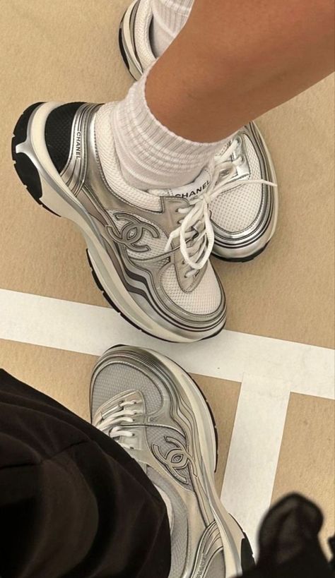 Chanel Sneakers Outfit, Chanel Shoes Outfit, Chanel Sneakers, Kicks Shoes, Have Courage And Be Kind, Shoes Outfit Fashion, Dad Sneakers, Fresh Shoes, Mens Luxury Fashion