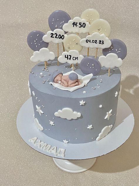 Newborn Birthday Cake, Newborn Cake Ideas, Baby Boy Cake Design, 40 Days Cake Baby, Baby Boy Welcome Cake, Welcome Home Baby Cake, Baby Welcome Cake, Welcome Baby Boy Cake, Baby Boy Cake Ideas